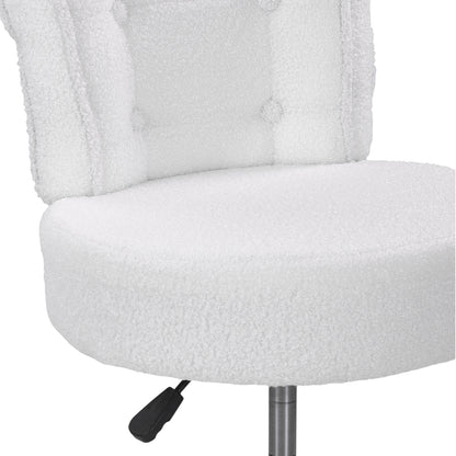 Height-Adjustable Swivel Vanity Chair with Castors