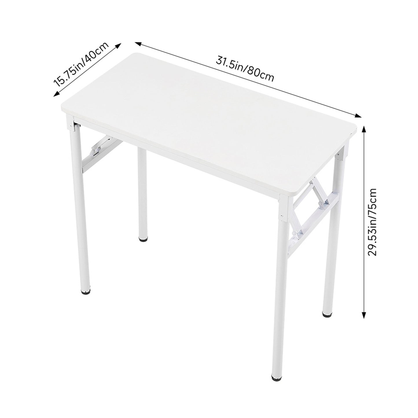 Folding Office Desk with Adjustable Foot Pads