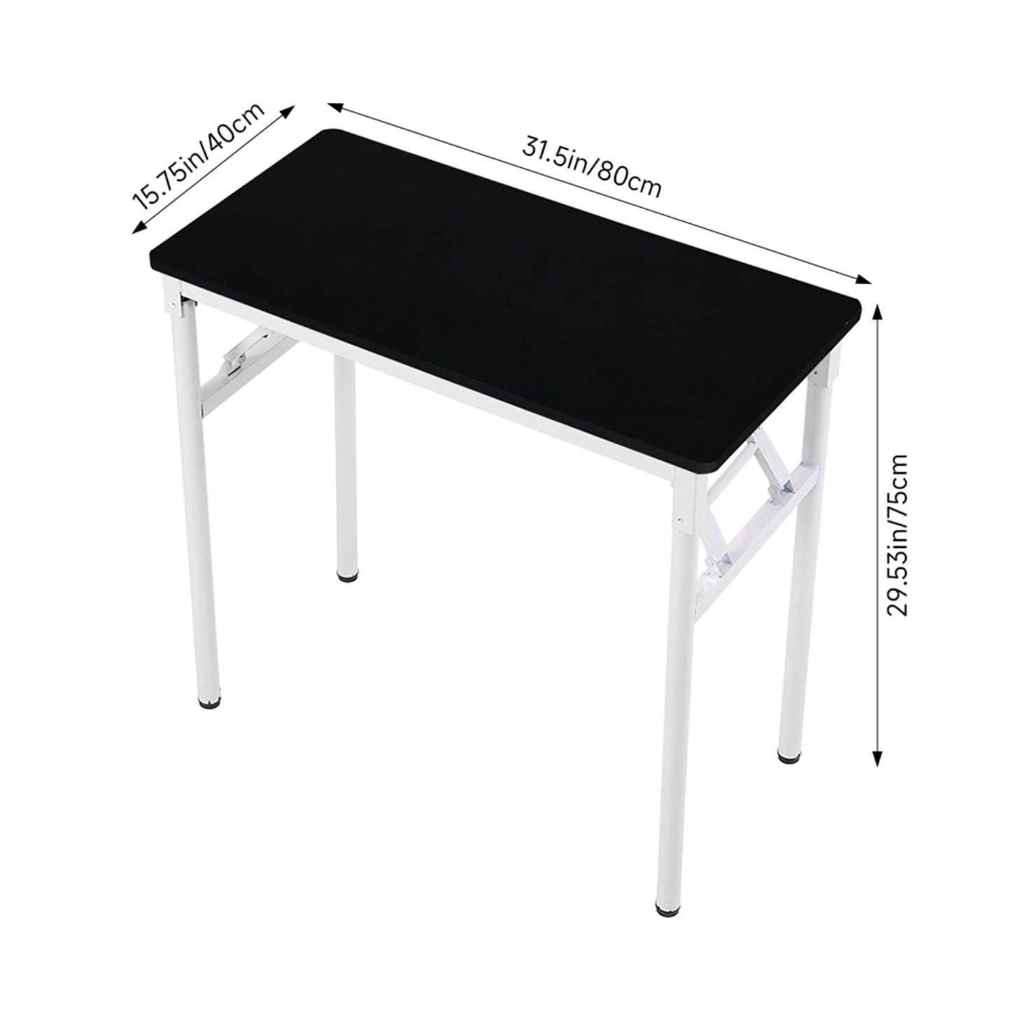 Folding Office Desk with Adjustable Foot Pads