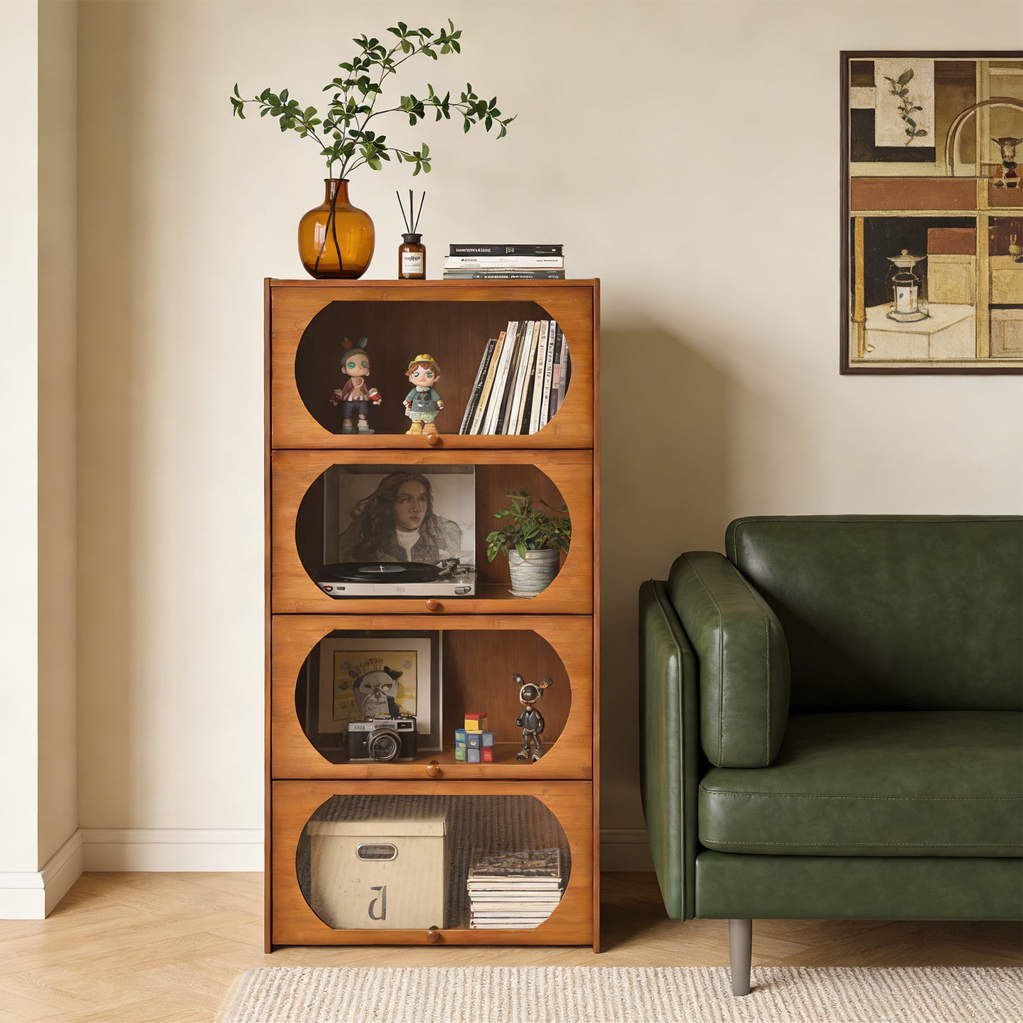 Multipurpose Freestanding Bookcase Storage Cabinet