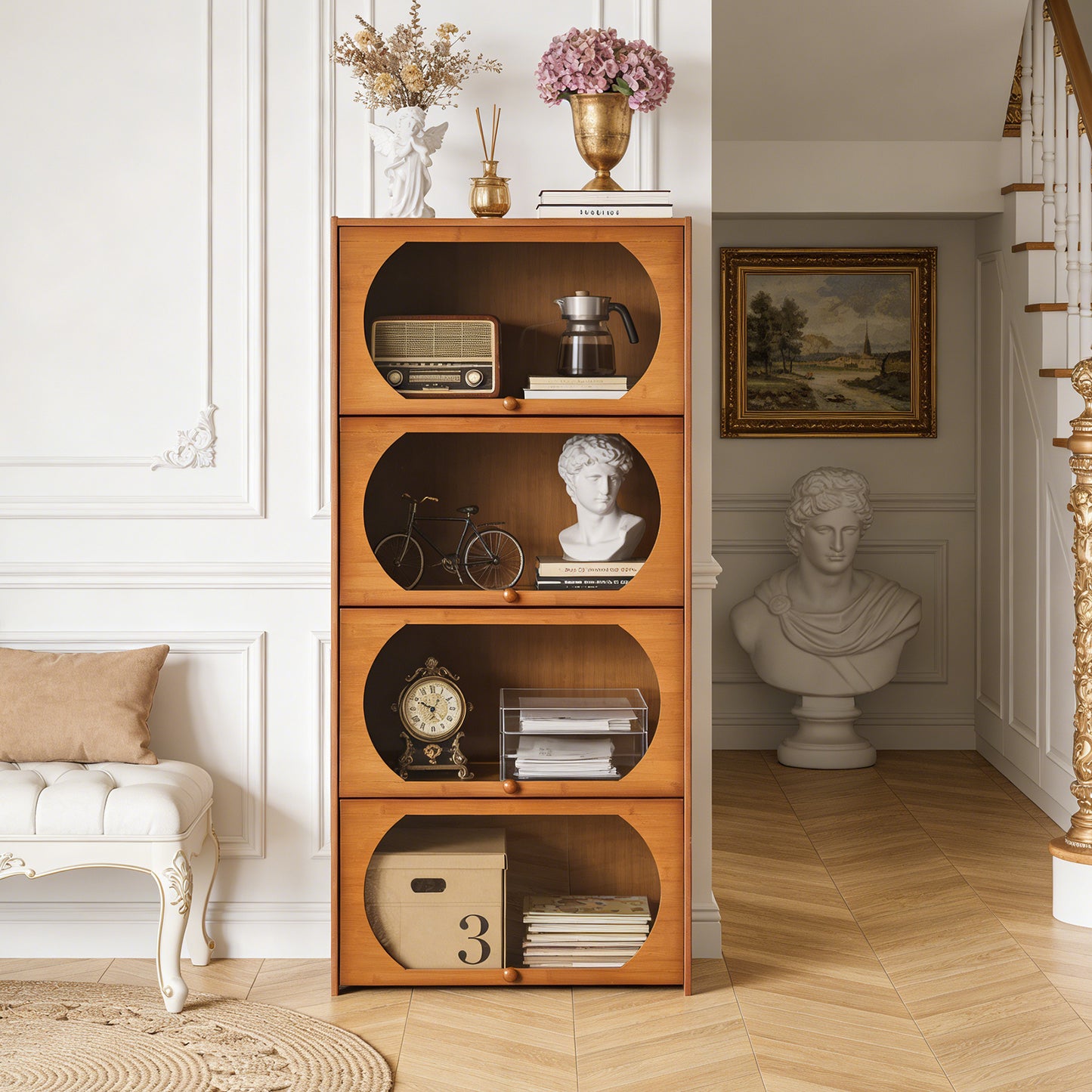 Multipurpose Freestanding Bookcase Storage Cabinet