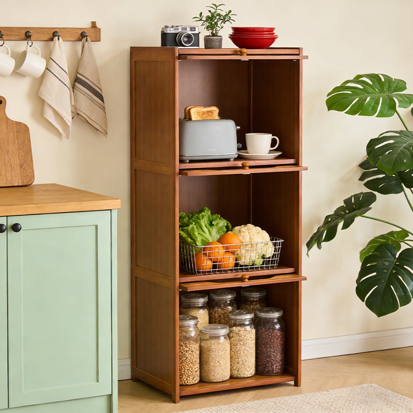 Multipurpose Freestanding Bookcase Storage Cabinet