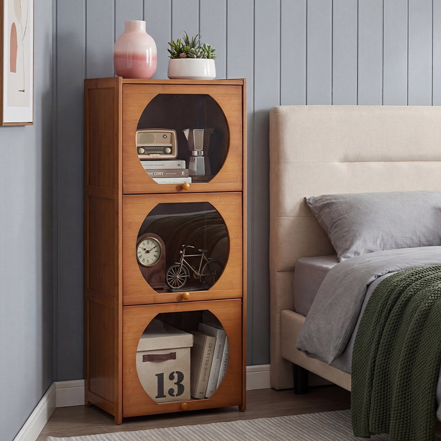 Multipurpose Freestanding Bookcase Storage Cabinet
