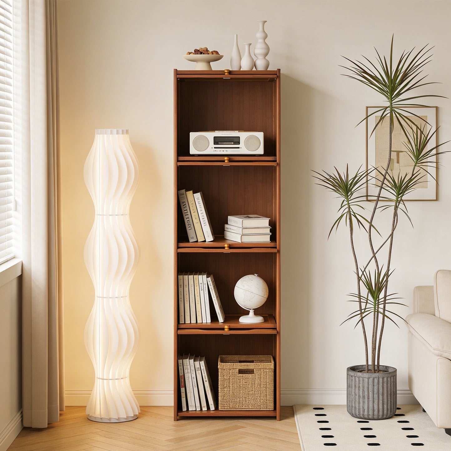 Multipurpose Freestanding Bookcase Storage Cabinet