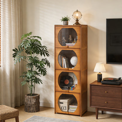 Multipurpose Freestanding Bookcase Storage Cabinet
