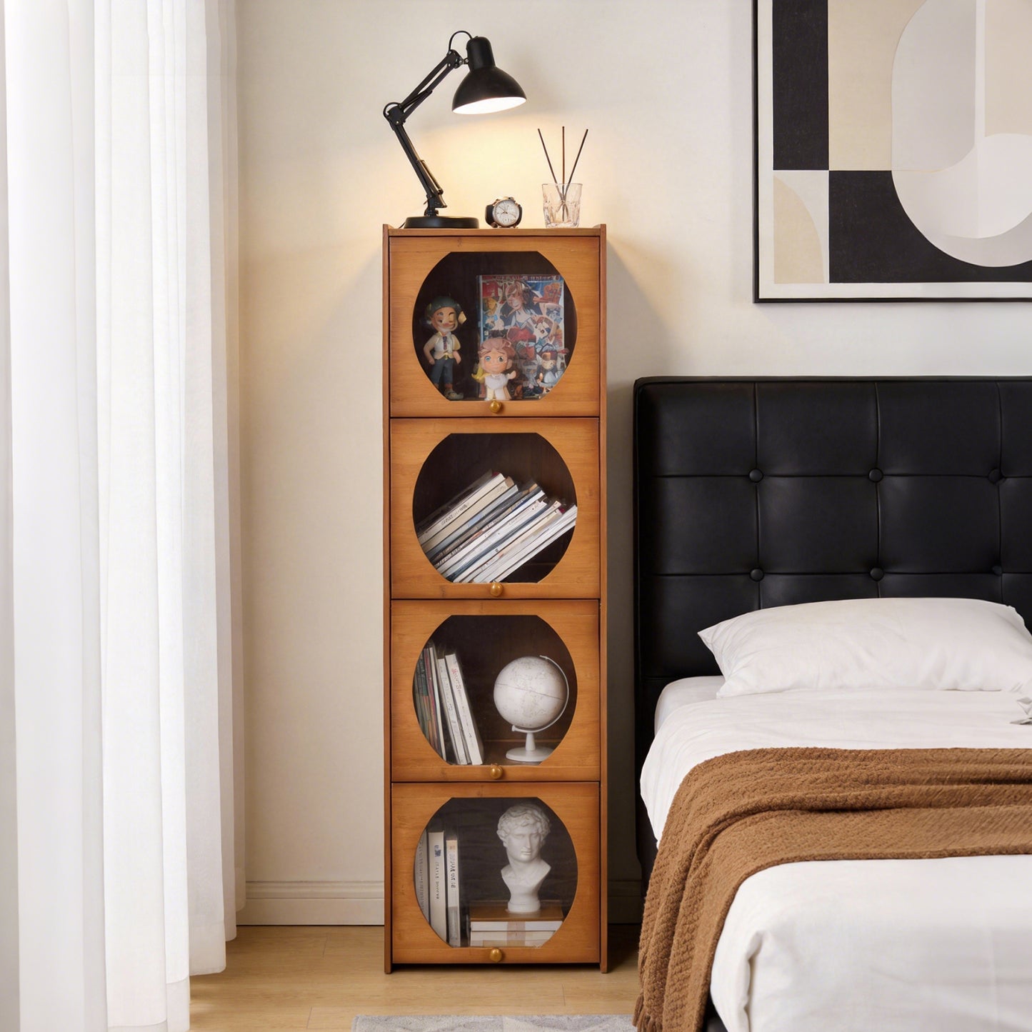 Multipurpose Freestanding Bookcase Storage Cabinet