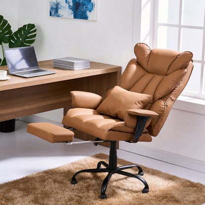 Ergonomic High Back Office Chair with Footrest and Casters