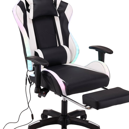 Ergonomic Gaming Chair with RGB Light & Massage Lumbar