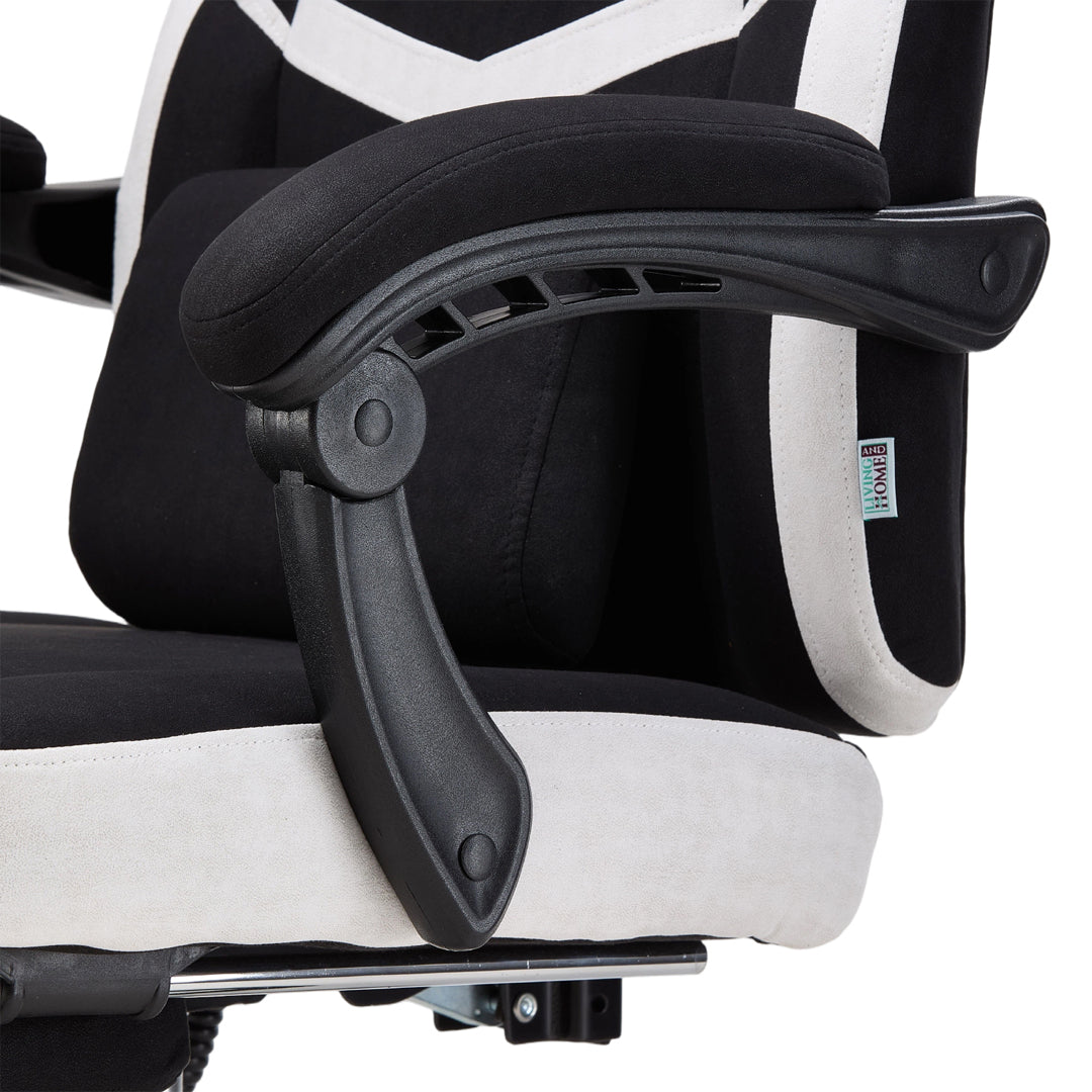 Height-Adjustable Ergonomic Reclining Gaming Chair with Massage Lumbar Support & Footrest
