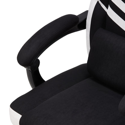 Height-Adjustable Ergonomic Reclining Gaming Chair with Massage Lumbar Support & Footrest