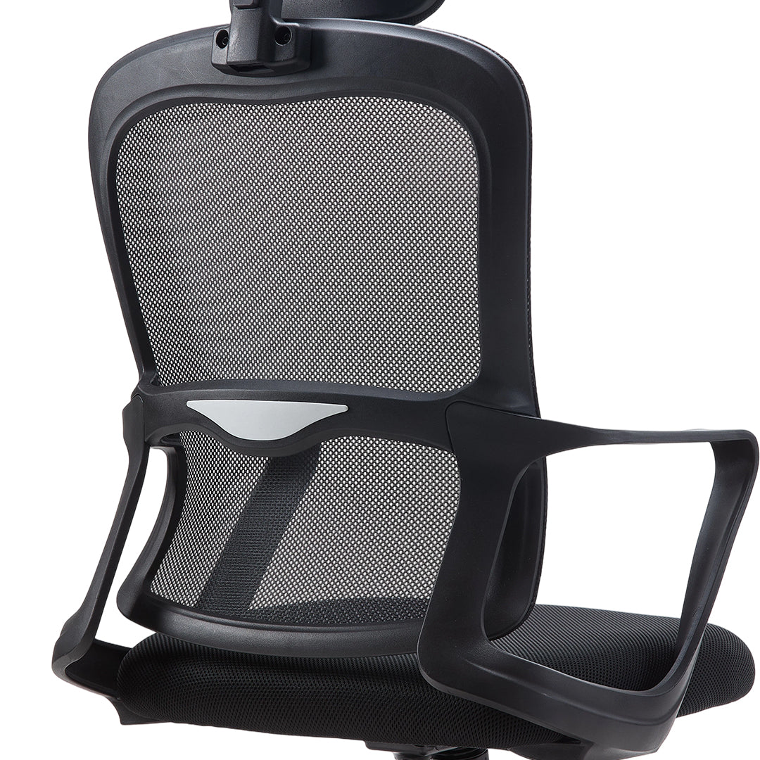 Ergonomic Mesh Office Chair with Adjustable Headrest & 15° Tilt Recline