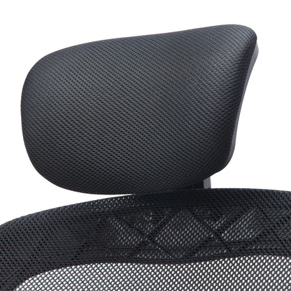 Ergonomic Mesh Office Chair with Adjustable Headrest & 15° Tilt Recline