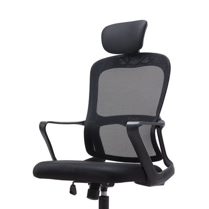 Ergonomic Mesh Office Chair with Adjustable Headrest & 15° Tilt Recline
