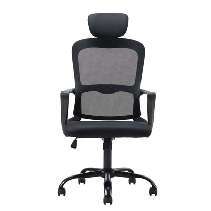 Ergonomic Mesh Office Chair with Adjustable Headrest & 15° Tilt Recline