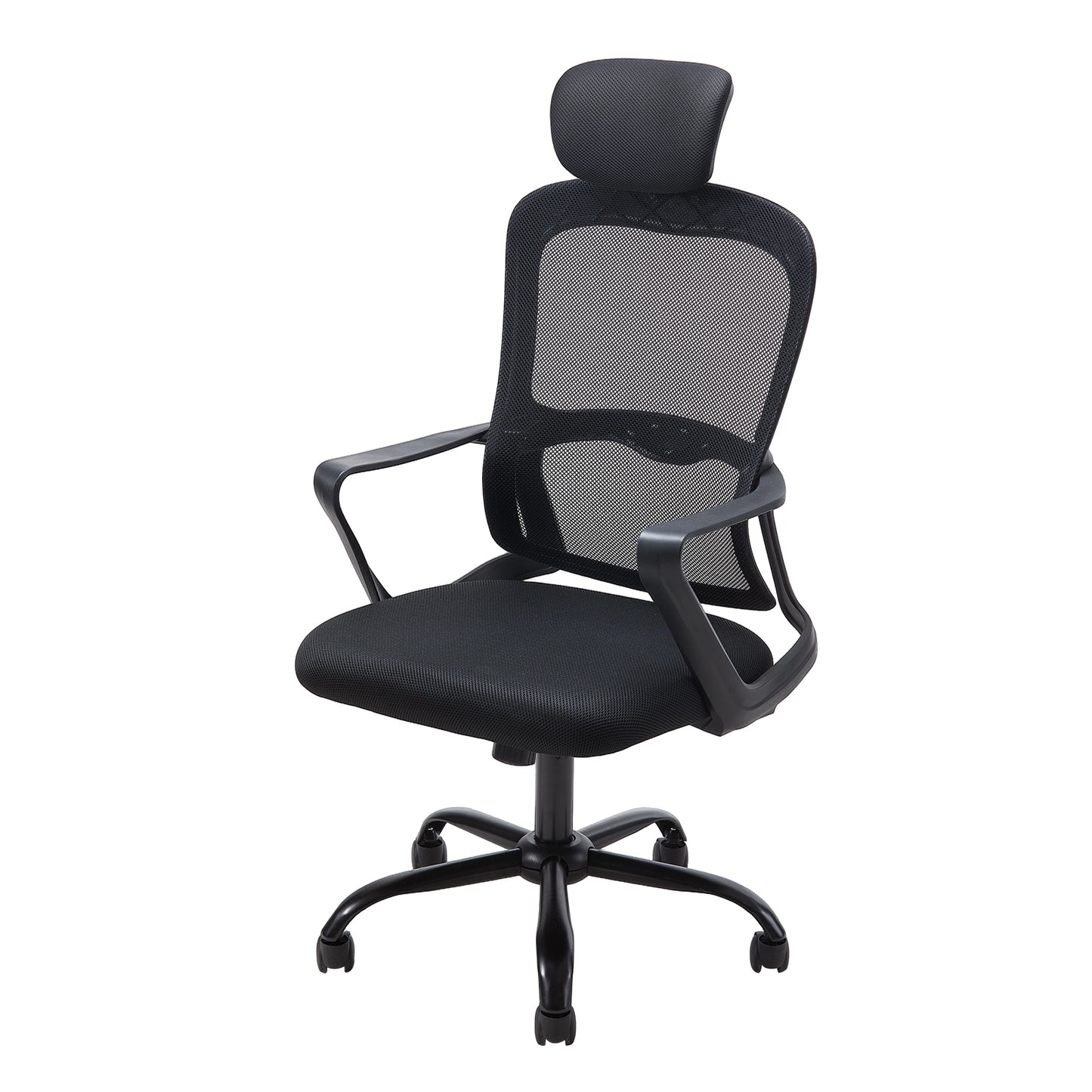 Ergonomic Mesh Office Chair with Adjustable Headrest & 15° Tilt Recline