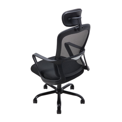 Ergonomic Mesh Office Chair with Adjustable Headrest & 15° Tilt Recline