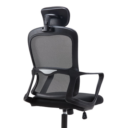 Ergonomic Mesh Office Chair with Adjustable Headrest & 15° Tilt Recline