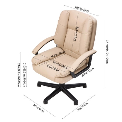 Height-Adjustable Reclining Office Chair