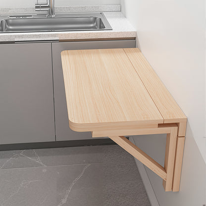 Wall-mounted Folding Table with Wooden Brackets