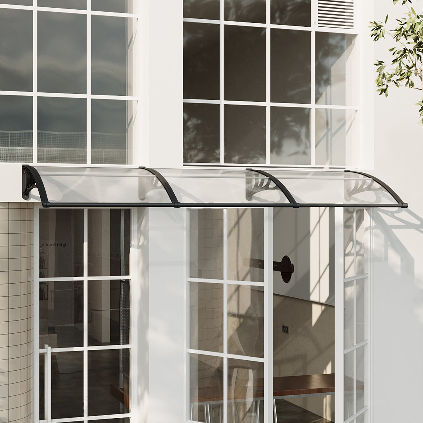 Outdoor Door Canopy Window Awning with Drainage Channel