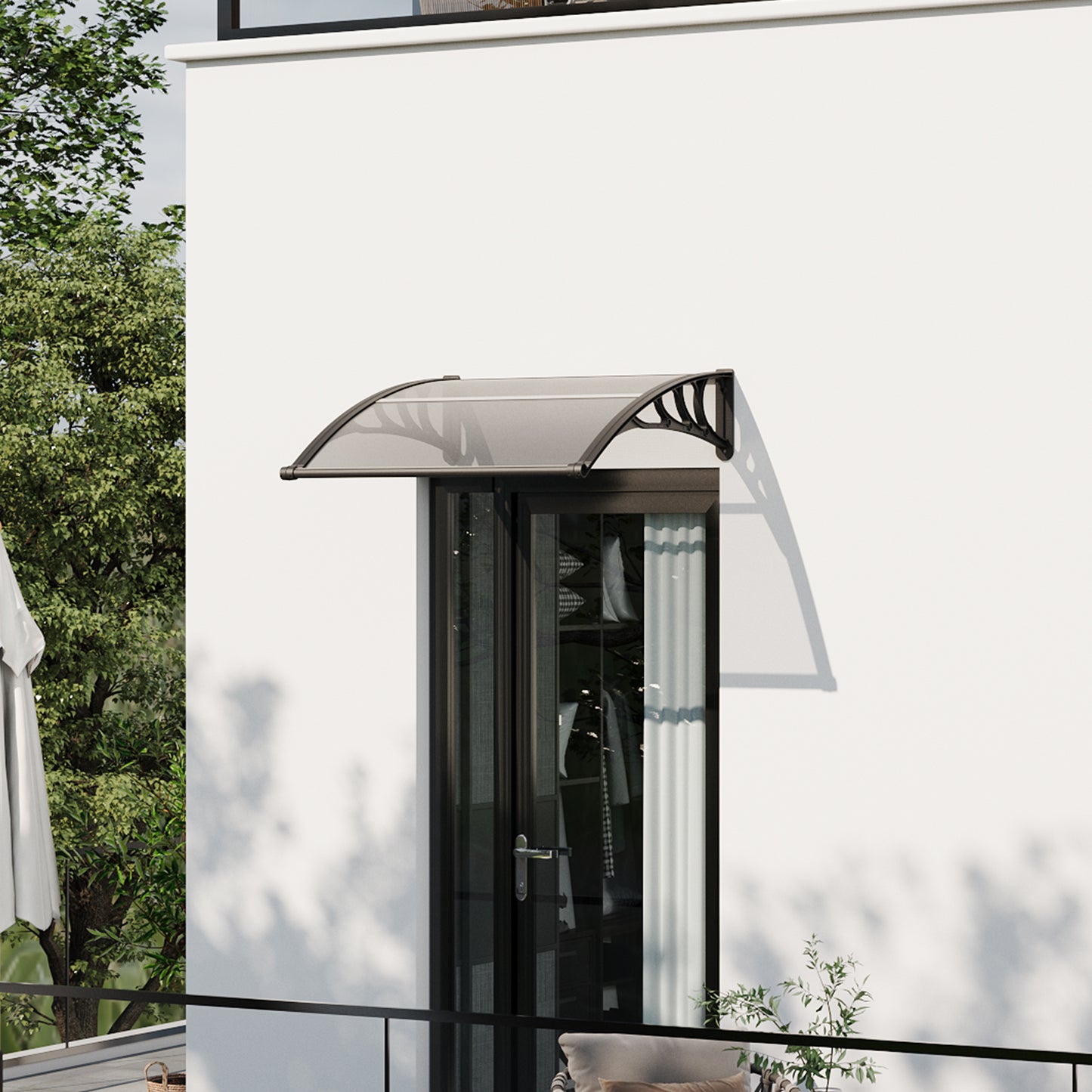 Outdoor Door Canopy Window Awning with Drainage Channel