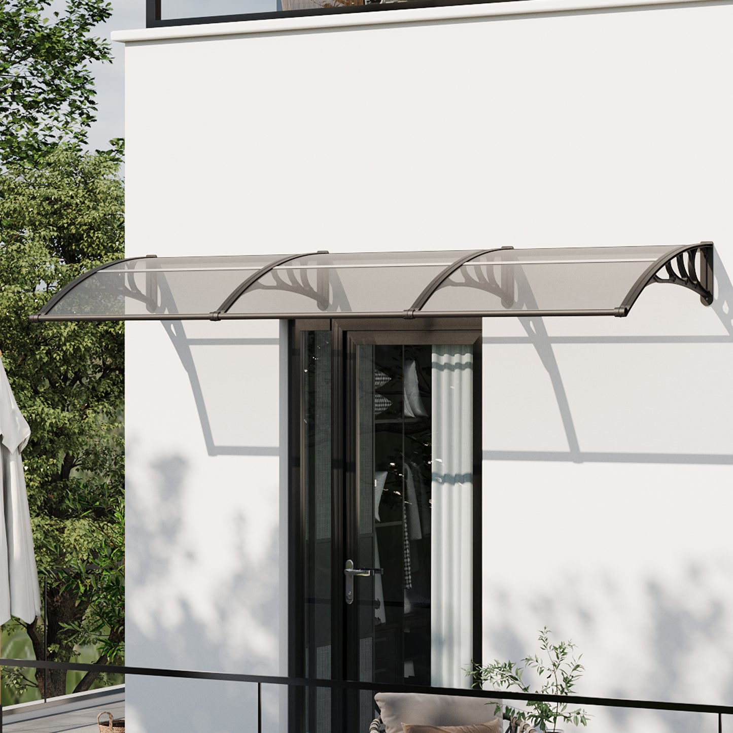 Outdoor Door Canopy Window Awning with Drainage Channel
