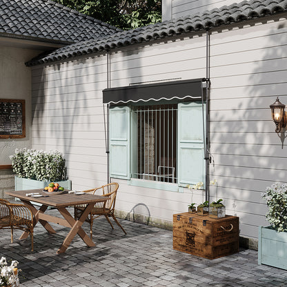 Retractable Awning with Adjustable Support Poles