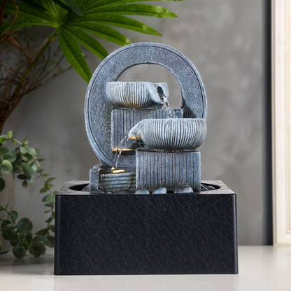 Tabletop Waterfall Fountain with LED Lighting