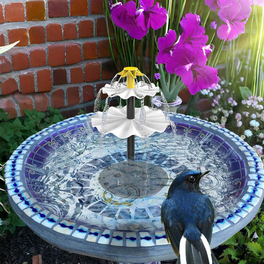 4W Solar Fountain Pump with Adjustable Solar Panel & 6 Nozzles