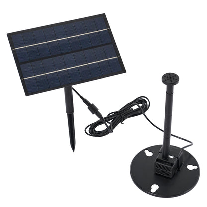 4W Solar Fountain Pump with Adjustable Solar Panel & 6 Nozzles