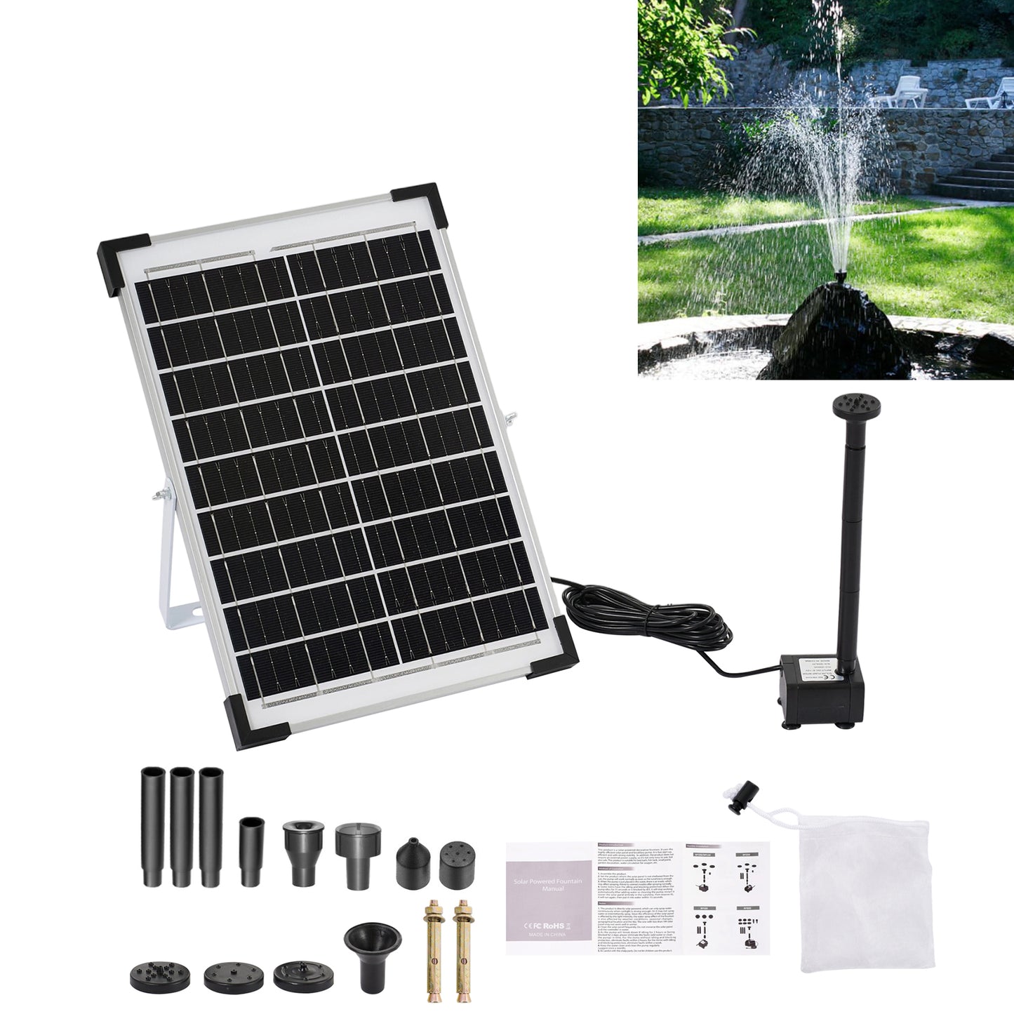 10W Solar Fountain Pump