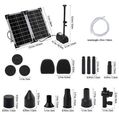 20W Outdoor Solar Fountain Pump Kit
