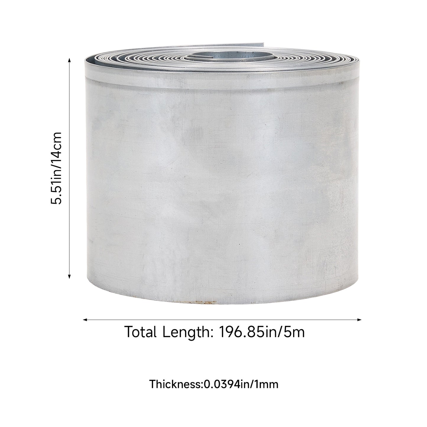 5/10M Silver Metal Garden Edging