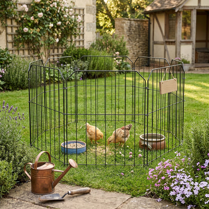 10-Pack Decorative Metal Garden Fence Panels