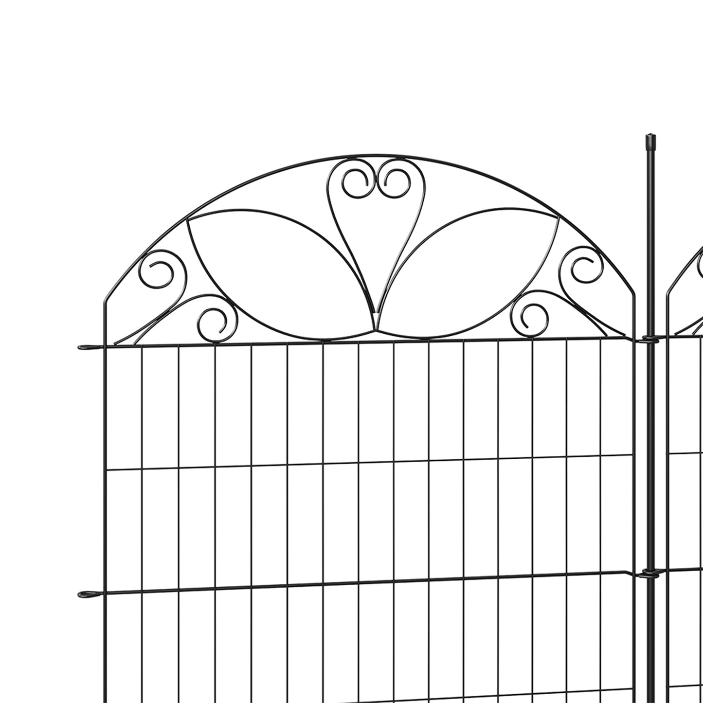 10-Panel Decorative Garden Fence Set