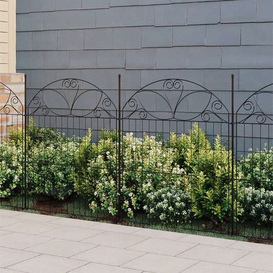 10-Panel Decorative Garden Fence Set