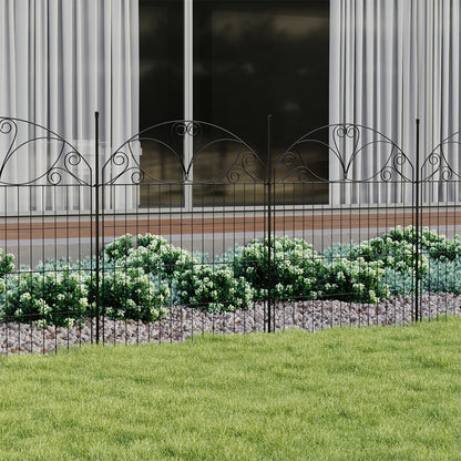 10-Panel Decorative Garden Fence Set