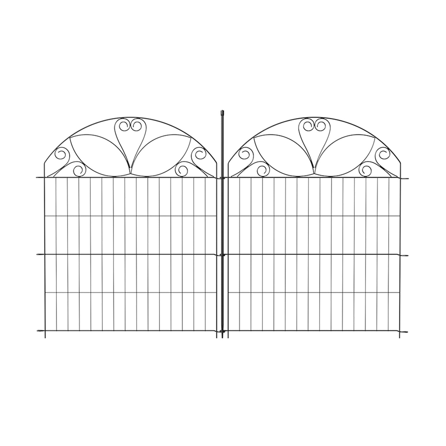 10-Panel Decorative Garden Fence Set