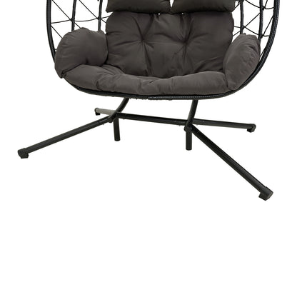 2-Seater Swing Hanging Egg Chair with Metal Stand