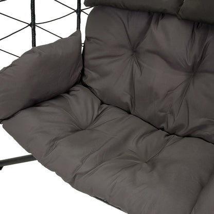 2-Seater Swing Hanging Egg Chair with Metal Stand