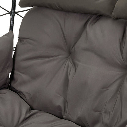 2-Seater Swing Hanging Egg Chair with Metal Stand