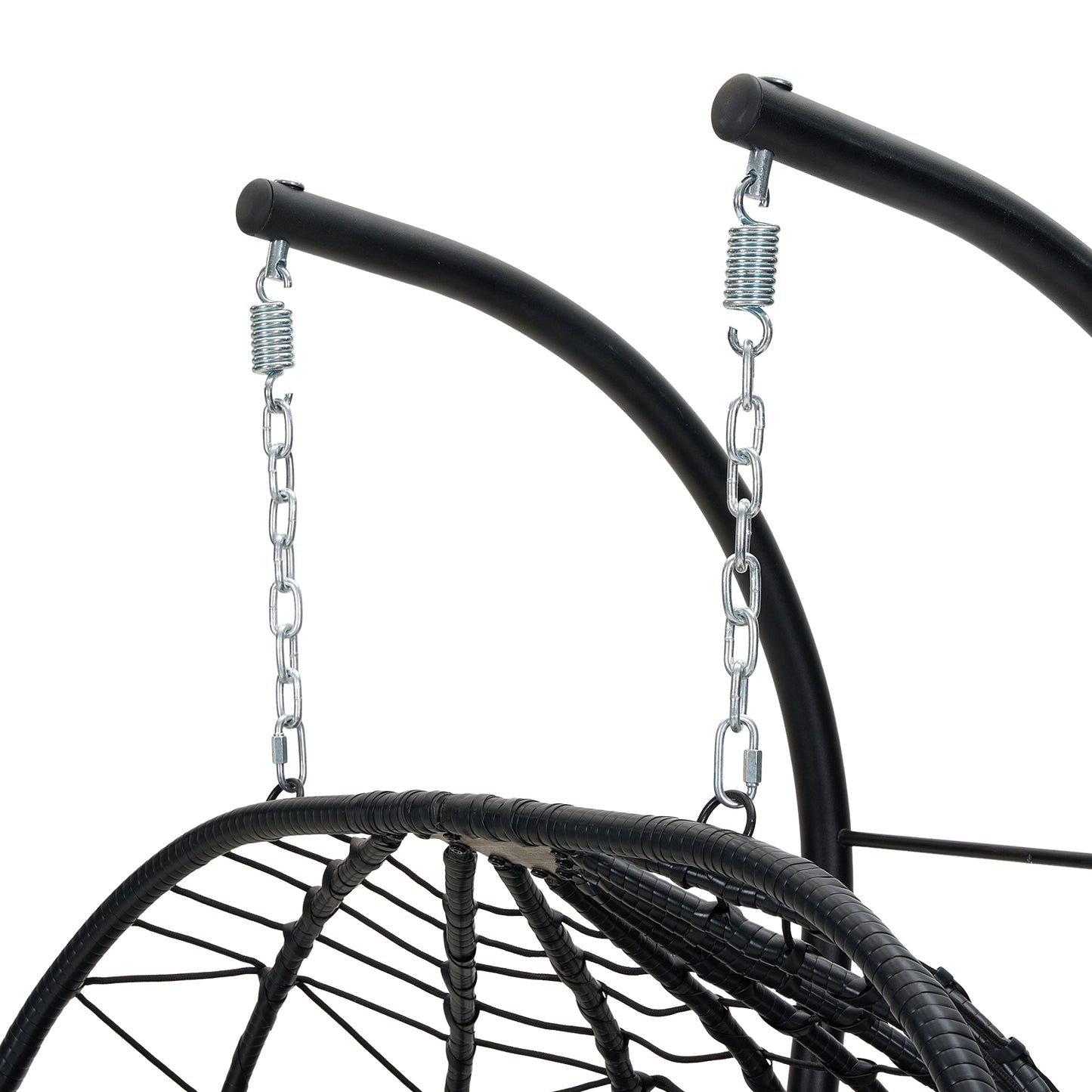2-Seater Swing Hanging Egg Chair with Metal Stand