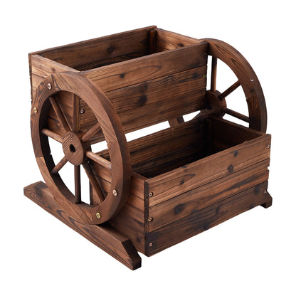Garden Double-Tiered Planter with Wheels