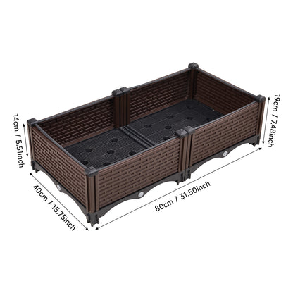Plastic Raised Garden Bed Planter Box