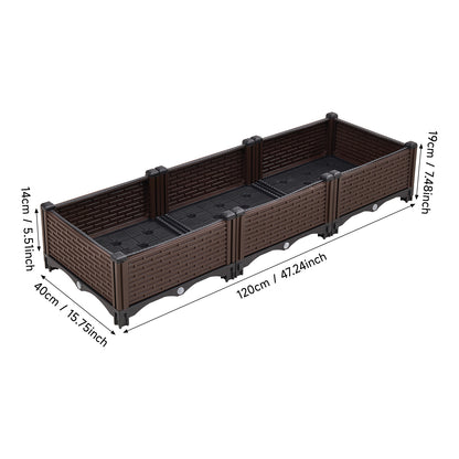Plastic Raised Garden Bed Planter Box