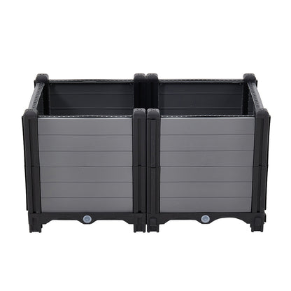 Plastic Raised Garden Bed Planter Box for Vegetables & Flowers
