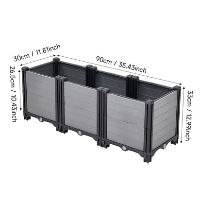 Plastic Raised Garden Bed Planter Box for Vegetables & Flowers
