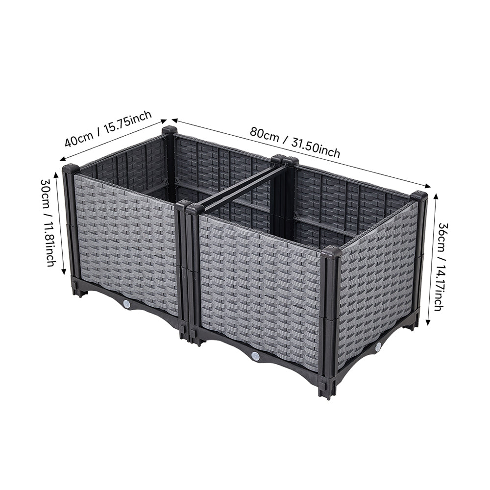 Plastic Raised Garden Bed Planter Box