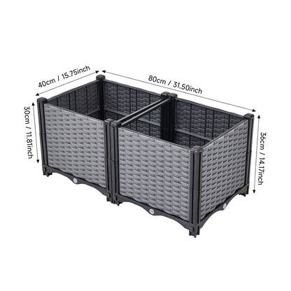 Plastic Raised Garden Bed Planter Box