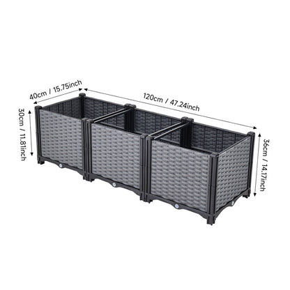 Plastic Raised Garden Bed Planter Box